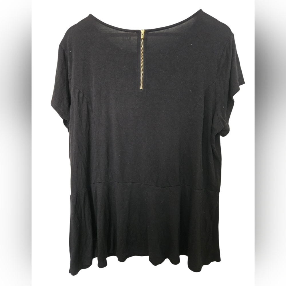 A.N.A Black Relaxed Short Sleeve Tee Size 2x - Picture 3 of 3